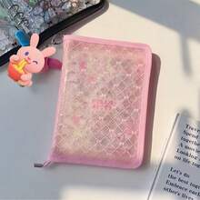 Cute A6 Photo Card Storage Album With Zipper, Sticker Organizer, Bow Pattern PVC Cover, 6-Ring Loose Leaf Photo Album, Suitable For Photo Cards And Collectibles,Back To School,Card Holder - Multi-color - View 5