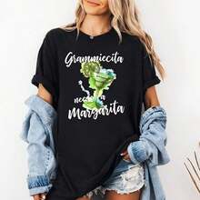 short-sleeveCamisa de Margarita, Camisa de Tequila, Camisa de Fiesta, Camisa del Cinco de Mayo, Cóctel Signature, Camiseta gráfica para mujer, Regalo para amante de la Margarita100% Cotton - Negro - Ver 1
