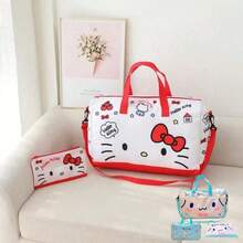 SANRIO 2件組（行李推車旅行袋/化妝包）；() 短途旅行袋；Melody大容量健身包；大容量手提包，附可愛動漫裝飾；單肩包/收納托特包；旅行禮物（部分花色隨機）；包；動漫/波希米亞風/卡通貓角色 - 彩色 - 查看 11