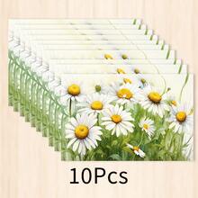 1 pieza Mantel individual de lino con estampado floral, tapete para desayuno, posavasos de café, base para tazón, accesorio de cocina, fácil de limpiar, apto para el hogar, restaurante, decoración del comedor, regalo festivo, regalo para amigos, juego de múltiples piezas - Multicolor - Ver 16