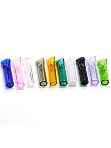 4pcs Reusable Glass Rolling Paper, Pipe, Cigarette Filter, Tobacco Tools, Mouthpiece, Random Color, Suitable For Father - Various - View 5