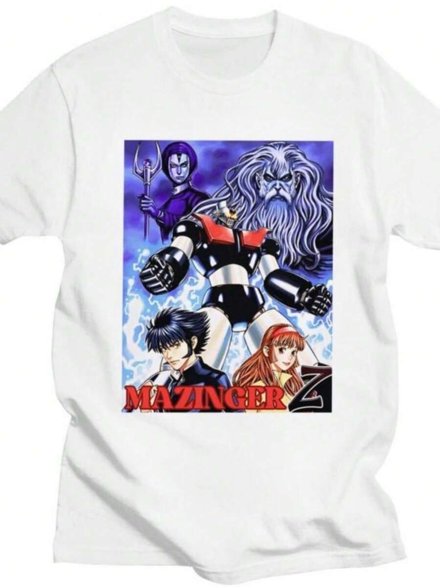 blusas para mujer Custom Trendy Koji Kabuto Mazinger T Shirt Men Women 100 Cotton T-shirt Ufo Robot Grendizer Goldorak Tees Fashion Tshirt - Blanco - Ver 1