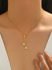 18K Gold Plated Necklace, Versatile Texture, Suitable For Dates, Gatherings, Gifts, And Daily Wear - Gold - View 1