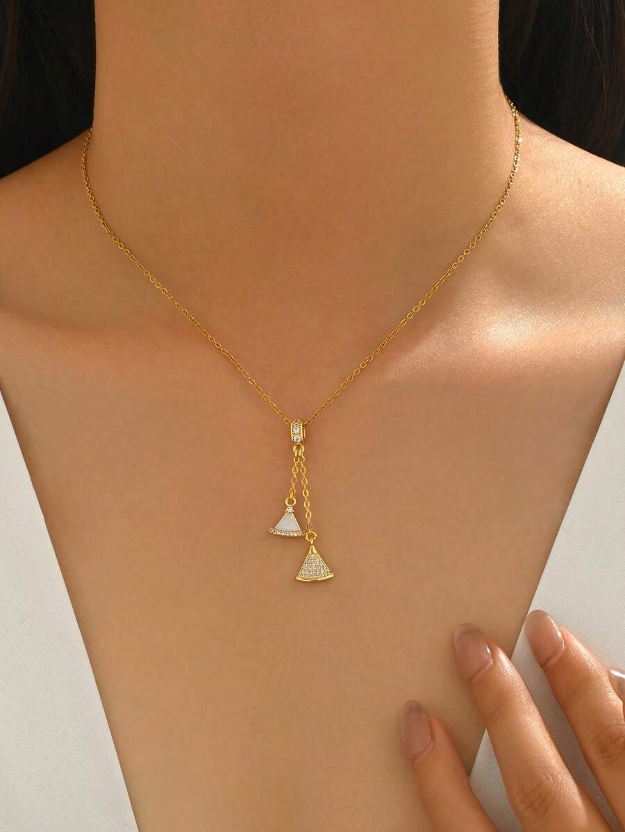 18K Gold Plated Necklace, Versatile Texture, Suitable For Dates, Gatherings, Gifts, And Daily Wear - Gold - View 1