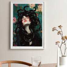1pc Canvas Wall Art, Framed Wall Decor, Victorian Snake Head Art, Greek Mythology Wall Art, Gothic Home Decor, Snake Goddess Art Print, Eye-Catching Living Room Bedroom Decor, Unique Housewarming Gift, Snake Head Art Print, Home Decor, Room Decor Aesthetic, Dorm Decor, Bedroom Decor, Living Room Decor, Bathroom Decor, Kitchen Decor, Dining Room Decor, Apartment Decor, Housewarming Gift, Office Decor, Holiday Decor - A - View 11