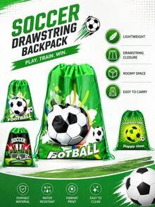 Adecuado para uso en césped de la Copa del Mundo, bolsa de cuerda de entrenamiento de fútbol, mochila de cuerda para senderismo y fitness, mochila de cuerda con diseño escolar, mochila, mochila pequeña, bolsa de equipaje de estudiante, bolsa de mochila, bolsa de equipaje, mochila de escuela primaria, bolsa de regalo para niños - Multicolor - Ver 2