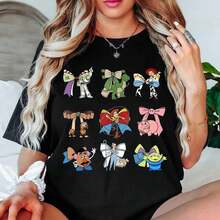 Buy Coquette Bows Watercolor Disney Toy Story Shirt, PixarToy Story T-Shirt, Woody Jessie Buzz Alien Rex Shirt, Disney Family Shirts - Black - View 1