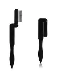 ronshadow 2pcs/Set Multifunctional Folding Steel Lash Comb, Eyebrow & Eyelash Grooming Brush, Portable Design For Makeup Novice - Multicolor - View 12