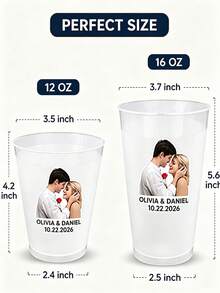 Custom 500ml Frosted Plastic Cups, Customized Logo Wedding Party Favors Drinkware, Bachelorette Party Decoration - Multicolor - View 5