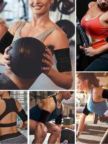 Set Pembentuk Kaki dan Lengan Sauna Keringat yang Dapat Diatur, Pita Pelangsing Kaki dan Lengan Unisex, Lengan Keringat Pembakar Lemak untuk Kebugaran, Hitam - MultiWarna - View 2