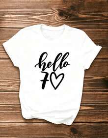 3 piezas/set de camisetas de manga suitable for streetwear, Top oversized cuello redondo daily outings, camping, concerts, hip-hop, rock, and rap events: Camiseta casual de manga corta para mujer de una pieza con estampado de corazón, estampado de "club heartbreak", estampado de "hello 70", camiseta de manga corta con cuello redondo para mujer, top deportivo casual transpirable de algodón puro, regalo para vacaciones, mariposa de primavera, Pascua. - Blanco - Ver 2