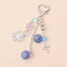 1 pieza Llavero creativo con forma de fruta de arándano azul, regalo lindo para niñas, accesorio colgante para mochila - Multicolor - Ver 2