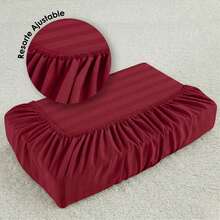 Fitted Sheet With Elastic All Around The Bottom, Cotton-Like Feel, Soft And Cool, Ideal For Spring, Available In Twin, Full, Queen, And King Sizes, Variety Of Colors, Perfect For Modern Bedrooms, Breathable And Comfortable For All Seasons - 紅色 - 查看 3