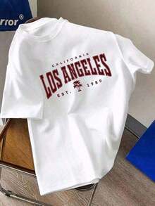 Men's T-Shirt With Letter Print, Suitable For Summer GPHY I8DA - White 1 - View 7