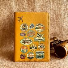 1 pieza Portapassaporte de viaje con relieve, Funda de pasaporte, Cartera de tarjetas de crédito, Organizador de identificación y documentos - Multicolor - Ver 8