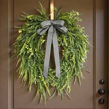 Greenery Year Round Wreath For Front Door- Outdoor French Cottage Grapevine Wreath - Mothers Day Gift - All Season Porch Decor - Multicolor - View 2