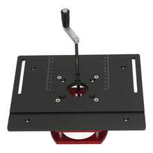 Router Riser With Top Plate, Router Lift Base, Woodworking Grooving, Trimming, Beveling, Router Table Base, Table Lift System - Black - View 4
