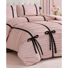 Juicy Couture Amelie Velvet Bows Ruched 2-Pc. Comforter Set |  | Comforters - Light Pink - View 2