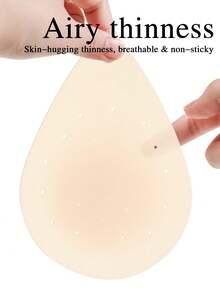 2/4Pcs Plus Size Silicone Nipple Covers Ultra-Thin Breast Lift Sticky Bra Reusable Invisible Pasties For Strapless Dress - Multicolor - View 9