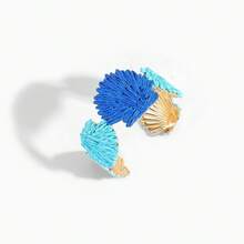 1 buah Gelang Kerang Bohemian, Gaya Musim Panas Lautan, Anyaman Rafia Buatan Tangan, Blok Warna, Berongga, Dapat Diatur, Perhiasan, Aksesori Fashion Serbaguna untuk Liburan Pantai, Perjalanan Tepi Laut, Kencan Sehari-hari - MultiWarna - View 15