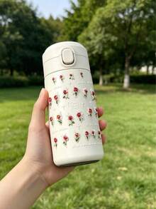 1件溫柔風玫瑰花貼紙，英文星星設計，透明防水，手機殼/自黏裝飾貼紙，復古紅玫瑰混搭風，筆電/水杯手工DIY耐磨自黏貼紙，文具用品 - 1pc 雪境玫瑰MN-292F - 查看 3