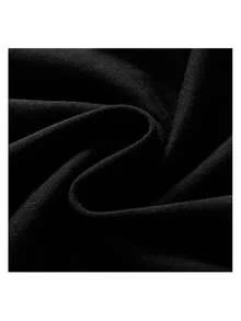 Camiseta de verano para hombre, ropa urbana, camiseta de manga corta 100% pura para hombre, estampado de letras, cuello redondo informal, top deportivo transpirable, ajuste cómodo y regular, ropa urbana de moda, regalo ideal para actividades al aire libre, uso en todas las estaciones. - Negro - Ver 5