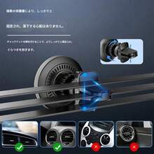 エアベント取り付け式 ワイヤレス 磁気 高速充電カーチャージャー メモリアルデー 夏季キックオフ - ブラック - チェックする 9