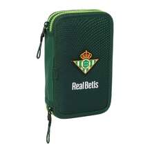 | Large Rectangular Pencil Case Real Betis Balompié Water Resistant, Large Capacity School Pencil Case With Diagonal Zipper, Organizer For Pencils And Pens, Back To School - Double - Pen Holder - View 1
