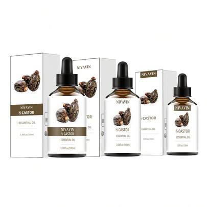  NIVAVIN 30ml/60ml/100ml Castor Oil Aromatherapy Essential Oil, Plant Extracted, Fragrant Scent, Creates Romantic & Cozy Home Ambiance, Suitable For Diffuser & Aroma Stone