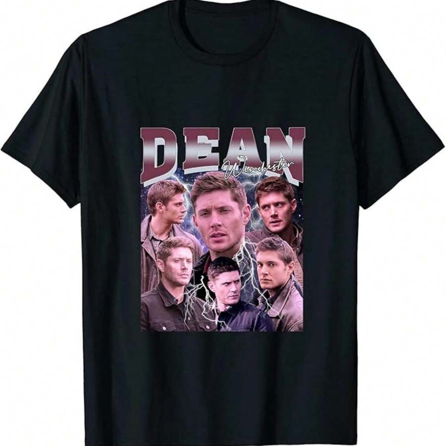 Camisetas unisex de algodón de Dean Fan Lover Winchester Family - Negro - Ver 1