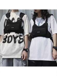1 chiếc áo vest chiến thuật đa năng unisex, túi đeo ngực tiện dụng, túi vest thời trang đường phố cho sử dụng hàng ngày. - Nhiều màu - Xem 4