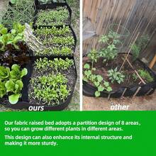 特大號可折疊花園種植床 - 現代風格耐用長方形花盆 無需組裝/便攜式 適用於室內外蔬菜與花卉種植 萬聖節、感恩節與聖誕節的完美禮物 - 黑色 - 查看 7