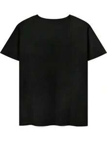 Camiseta de Mujer con Estampado de Feliz Día del Padre - Diseño Vibrante Multicolor de Corazones Geométricos y Globos con Letras de Feliz Día del Padre, Corte Holgado, Manga Corta, Cuello Redondo, Estilo Casual, Tela Gruesa, Lavable a Máquina - Regalo Ideal para que las Mujeres Celebren con su Papá (Primavera/Verano) - Adecuada para Fiestas de Cumpleaños o Día del Padre - Camiseta Holgada, Cómoda y Transpirable para Mujer. - Negro - Ver 2