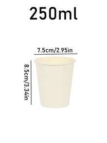 50 piezas/Paquete Vasos de papel blanco grueso, vasos de papel para café, té con leche y café, vasos de papel hechos a mano de colores, vasos de papel aislados de doble capa para café y té con leche, adecuados para festivales, fiestas, oficina, picnics, viajes y otras ocasiones, 1 paquete - Multicolor - Ver 12