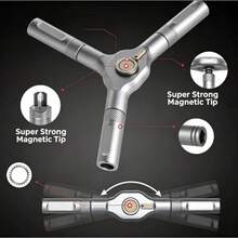 This 24-In-1 Magnetic Ratchet Screwdriver Set Is A Multifunctional Tool Kit Featuring Color-Coded S2 Steel Bits And An Ergonomic Ratchet Handle. It Is A Compact And Portable Tool, Perfect For Furniture Assembly, Bicycle Repair, And DIY Maintenance. - 24-in-1 Plastic Box Set (Cardboard Box Packaging) - View 3