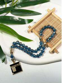 1 chuỗi tràng hạt cầu nguyện Hồi giáo 33 hạt, bóng mịn, hình tròn, kiểu Hồi giáo. - Nhiều màu - Xem 4