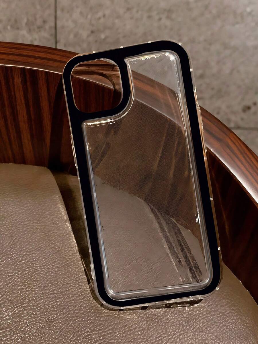Ốp lưng điện thoại trong suốt chống sốc và chống rơi, phù hợp với 6/6s/6 Plus/7/7 Plus/8/8 Plus/X/Xr/Xs Max/11/11 Pro/11 Pro Max/12/12 Mini/12 Pro/12 Pro Max/13/13 Mini/13 Pro/13 Pro Max/14/14 Plus - màu đen - Xem 1
