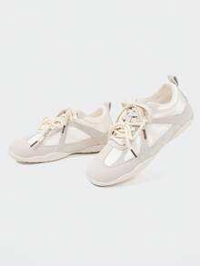 MASKERT Women's Sports Shoes, Casual Shoes, Women's Skate Shoes, Fitness Sneakers, Hiking Shoes, Comfortable Casual - Beige - View 4