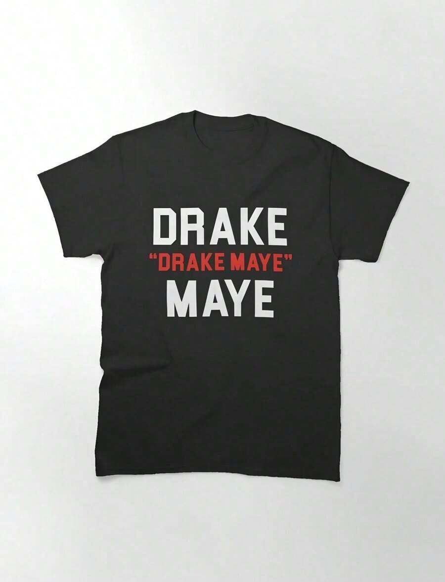 Camiseta Unisex Estilo Rock de Drake Doing Big Things - Cuello Redondo Holgado Casual con Estampado para Uso Diario playeras de mujer - Negro - Ver 1