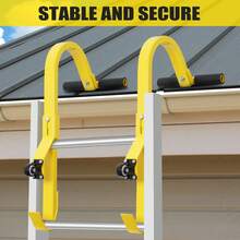 Heavy Duty Steel Ladder Roof Hook With Wheels 300kg Load Capacity Ladder Stabilizer For Extension Ladders Roofing Construction Work - A - View 5