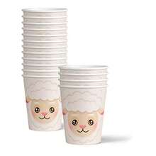 Juego de suministros para fiesta de cumpleaños de s platos servilletas tazas vajilla para 16 - Oveja - Ver 4