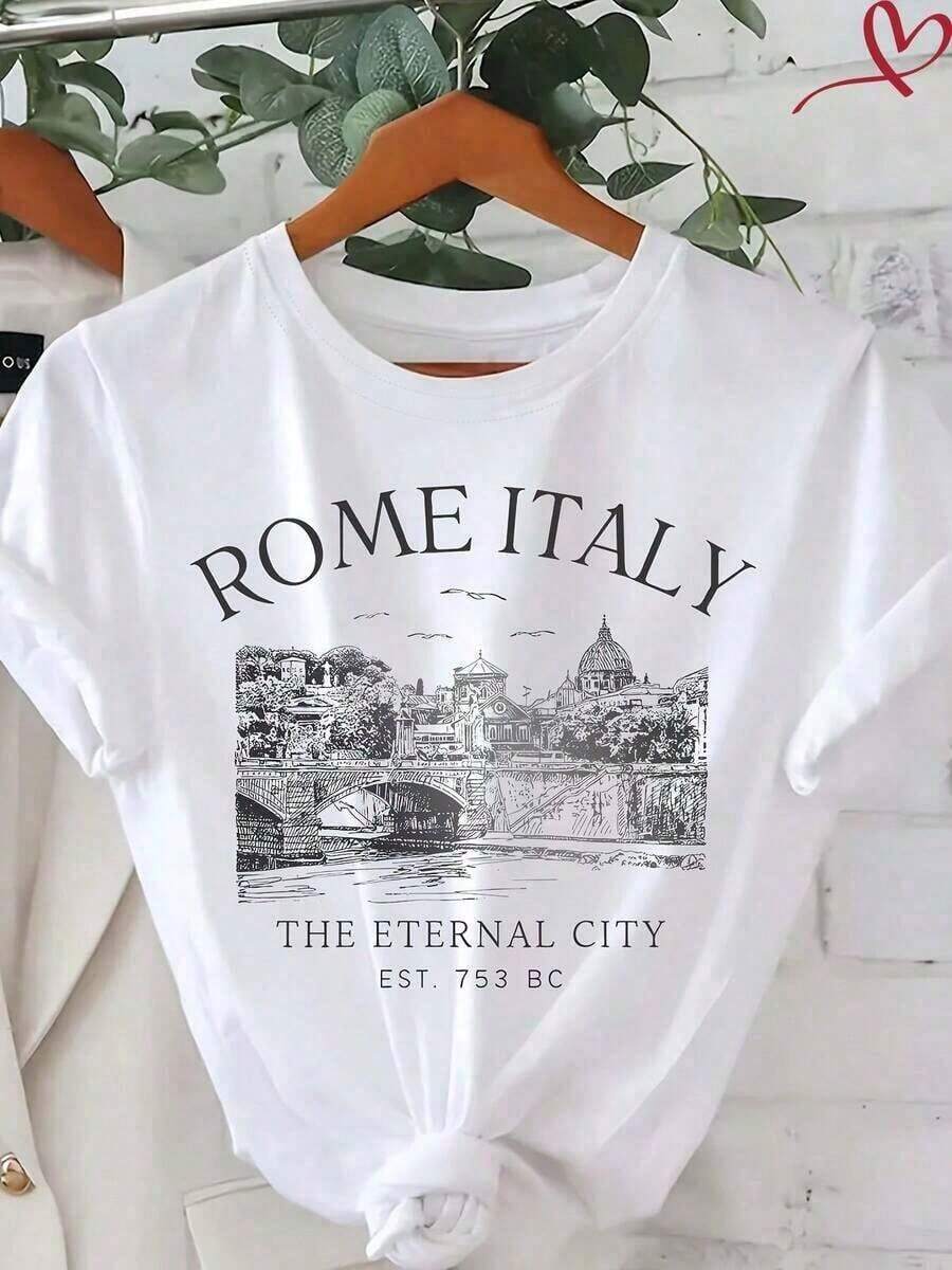 Women's Pure Cotton T-Shirt, Short Sleeve, Round Neck, Casual Style, Soft And Breathable, Sizes S-XXXL Available, Summer Fashion, Everyday Wear, Loose Fit, Suitable For All Seasons, Pure Cotton - 白色5 - 查看 1