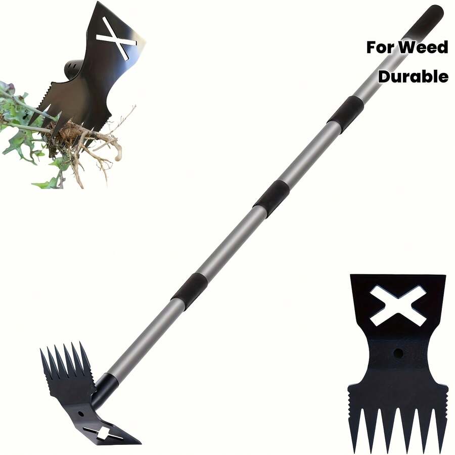 UPPVU Premium Steel Hardened Hollow Weeding Trowel -Handheld Garden Cultivator, Efficient GardenMaintenance, Rust-Resistant Durable, Suitable ForVegetable Garden, Flower Garden - Four Sections - View 1