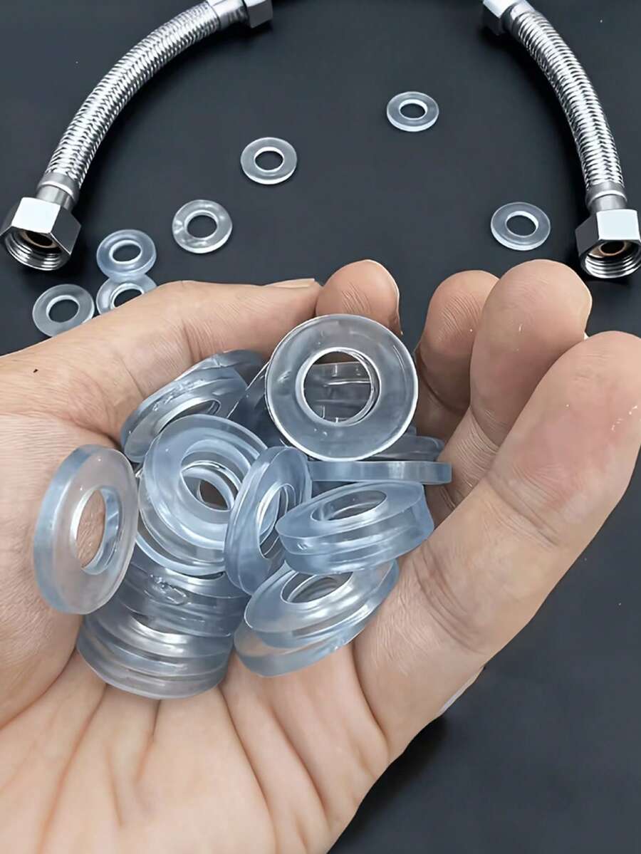 100 piezas de anillos O de silicona gruesos, adecuados para tuberías de plomería de 1/2" a 3/4", anillos de sellado de repuesto - multicolor - Ver 1