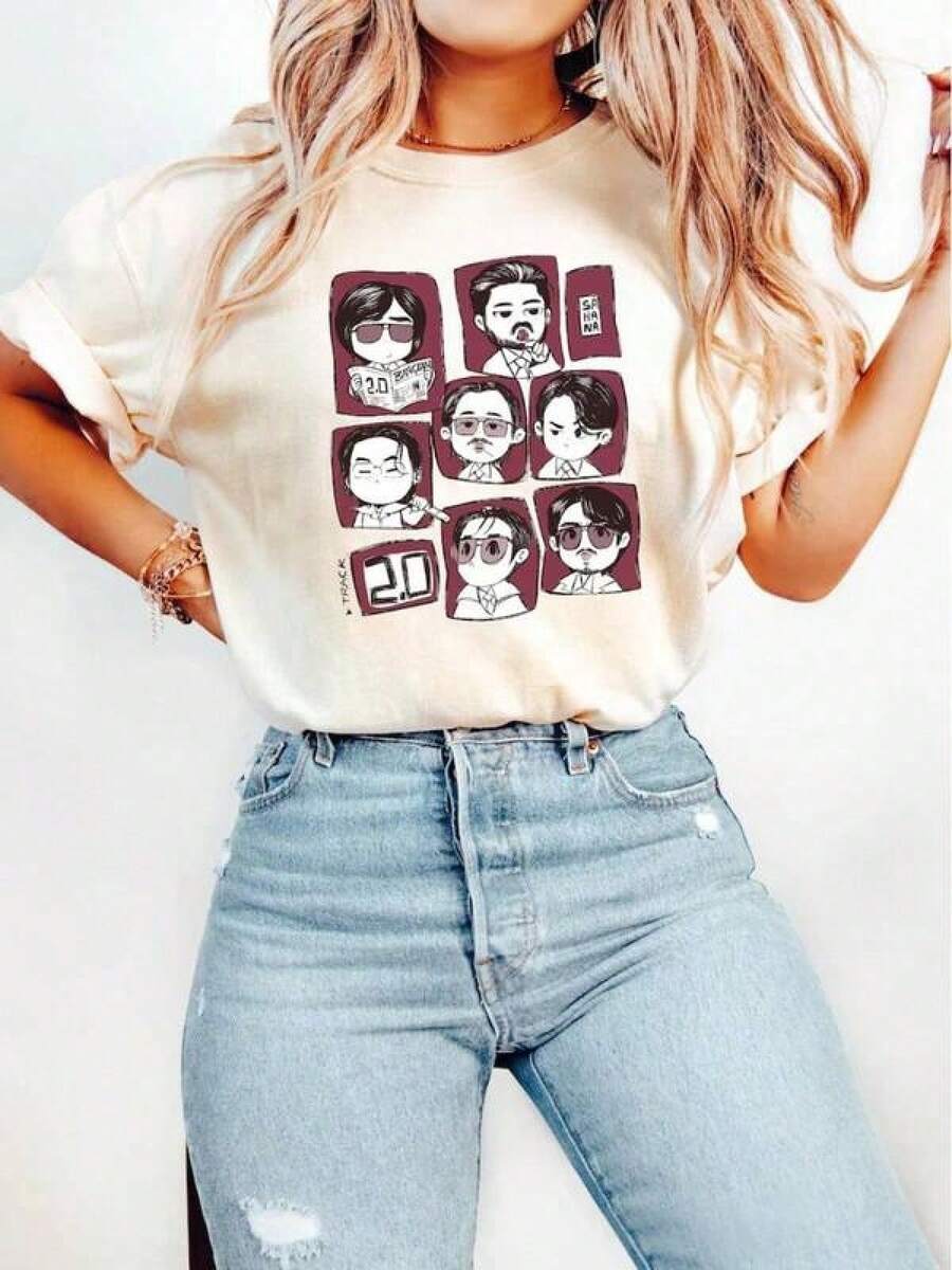 Camiseta Cute 2.0, Camiseta de los Miembros de Bangtan Boys, Regalo para Fans de , Camiseta Arirang World Tour 2026, Regalo para Hombres y Mujeres - Negro - Ver 1