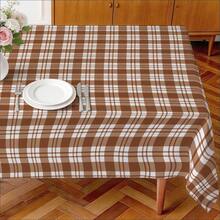 1pc Rectangular Polyester Tablecloth, Caramel Brown Plaid Design, Single-Sided Printed, Suitable For Tabletop, Washable And Reusable, Applicable For Indoor, Outdoor, Patio, Wedding, Party, Dining, Craft Exhibitions, Banquet Decorations - Multicolor - View 8