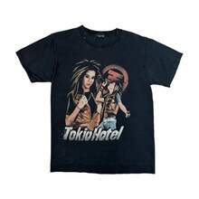 Camiseta vintage de los años 2000 de Tokio Hotel, estilo Y2k Kaulitz, banda de rock pop alternativo emo, blusas elegantes para mujer, blusas de vestir elegantes. - Negro - Ver 6