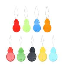 5/10 piezas Enhebradoras de aguja de plástico, herramienta de enhebrado de aguja a mano para costura, manualidades, tejido, acolchado, arte DIY, color aleatorio - 10 unidades - Ver 9