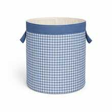 Toy Organizer Basket, Clothes, Checkered Pattern, Cotton Harmony - 1 Piece - Agua verde azul - Ver 1