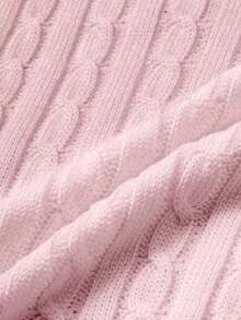 Suéter blanco, negro, caqui de primavera y verano con estilo minimalista de moda, casual de negocios, elegante para vacaciones, versátil y de ajuste ceñido, estilo retro coreano - Rosa - Ver 7